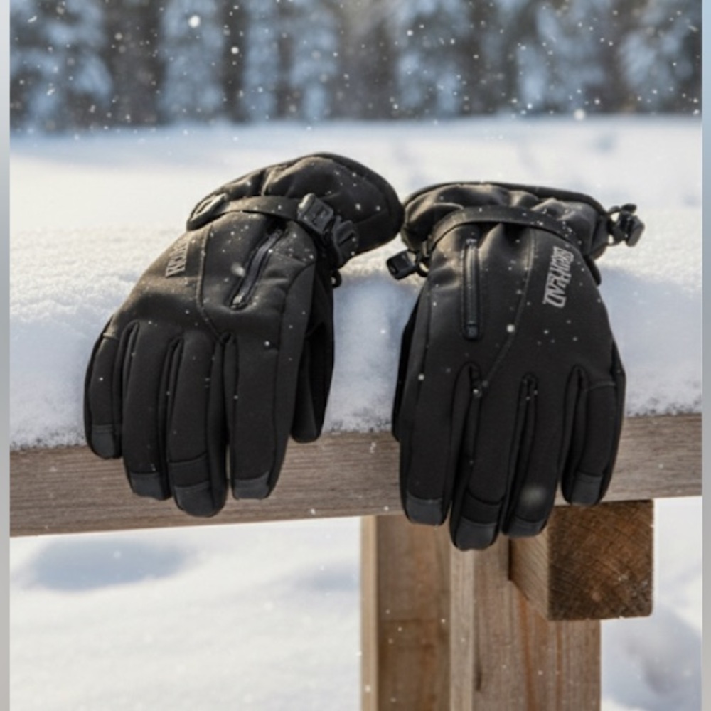 Men's XL Red Head Black Winter Gloves